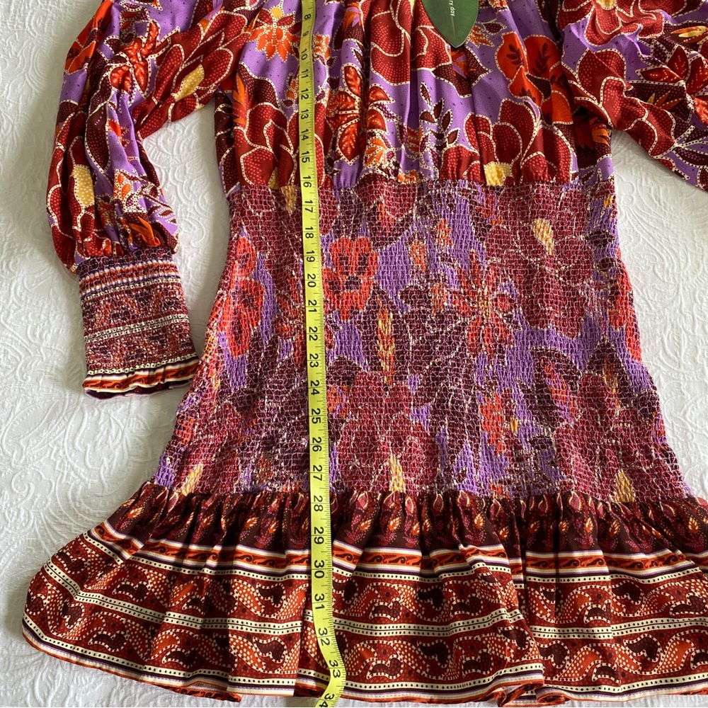 š„ FARM RIO Sweet Floral Long Sleeve Minidress - Picture 14 of 17